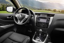 Renault Alaskan pickup review - cab interior, dashboard, automatic gearbox