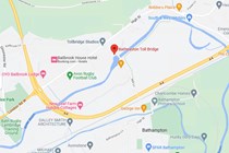 Google snip of Batheaston Bridge and surrounding area