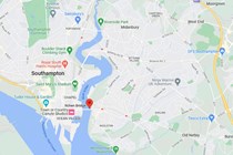 Google snip of Itchen Bridge and surrounding area