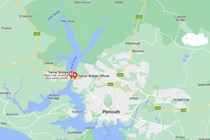 Google snip of Tamar Bridge and surrounding geography