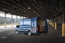 2019 Ford Transit facelift - rear view being loaded