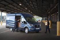 2019 Ford Transit facelift - front view being loaded