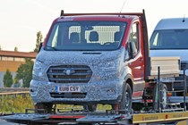 2019 Ford Transit facelift, spy shot, with VW Crafter