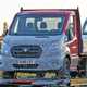2019 Ford Transit facelift, spy shot, with VW Crafter