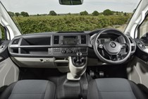 VW Transporter Edition kombi review, dashboard, cab interior, practicality