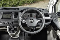 VW Transporter Edition kombi review, steering wheel, driving experience