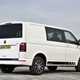 VW Transporter Edition review, white, rear view