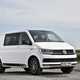 VW Transporter Edition kombi review, white, front view