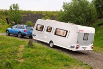 Best cars for towing: Skoda Octavia Scout with caravan
