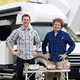 VW Grand California campervan makes UK debut at CCM Show 2019 with Martin Dorey and Matt Allwright - hands on hips
