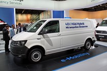 VW Transporter mild hybrid diesel-electric conversion at the IAA 2018