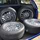 Four wheels with tyres fit easily in the VW Amarok