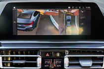 Birds eye view camera displayed on centre console screen