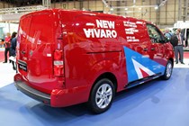 New Vauxhall Vivaro at the CV Show 2019 - rear view, red