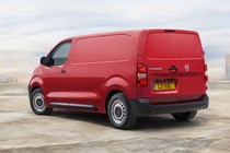 All-new 2019 Vauxhall Vivaro van - red, rear view