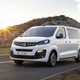 All-new Vauxhall Vivaro on-sale in 2019 - driving, front view, white