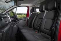 Vauxhall Vivaro Limited Edition Nav review - front seats
