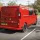 Vauxhall Vivaro Limited Edition Nav review - red, rear view, driving