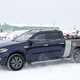 Mercedes X-Class prototype spy shots showing extended load bed and wheelbase - front side view, winter testing in snow