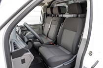 VW Transporter T6.1 facelift - panel van cab interior, three seater