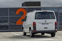VW Transporter T6.1 facelift - rear view, white panel van