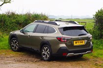 Subaru Outback, green, rear three-quarters - Safest cars in the UK 2023