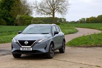 Nissan Qashqai, grey, front three-quarters - Safest cars in the UK 2023
