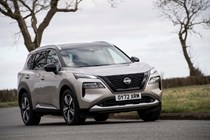 Nissan X-Trail, grey, cornering shot - Safest cars in the UK 2023