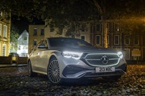 Mercedes E-Class, silver, front three-quarters, static