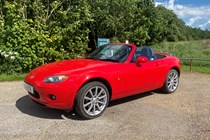 A Mazda MX-5 Mk3 photographed for an advert