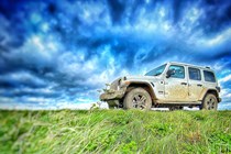 A Jeep Wrangler photographed with an iPhone wide-angle camera and processed in Snapseed