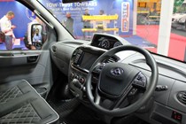 LDV V80 facelift with Euro 6 engine at the CV Show 2019 - cab interior, new multifunction steering wheel, 10.0-inch touchscreen