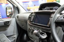 LDV V80 facelift with Euro 6 engine at the CV Show 2019 - cab interior, 10.0-inch touchscreen