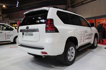 Toyota Land Cruiser Active Commercial at the CV Show 2019 - rear view, white