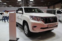 Toyota Land Cruiser Active Commercial at the CV Show 2019 - front view, white