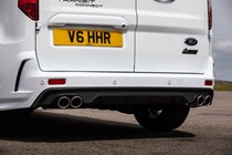 MS-RT Transit Connect - white, rear bumper with diffuser and quad exhaust, 2019