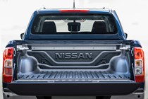 2019 Nissan Navara - Double Cab load bed area with tailgate open, blue