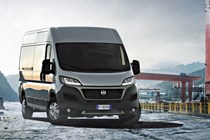 2019 Fiat Ducato MY20 - front view, silver, parked on dock