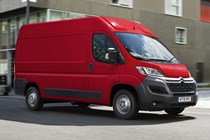 2019 Citroen Relay - red, front view, driving through city