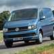 VW Transporter, front view, driving, blue, van tax rates