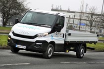 Iveco Daily Electric driving on road - electric van guide (2019)