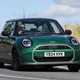 MINI Cooper S front three quarter cornering, green paint, British country road