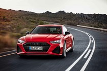 Audi RS 7 Sportback 2019 red driving front