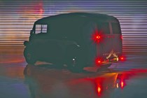 Morris JE electric van - teaser image, enhanced rear view