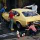 Family with a Ford Capri Mk2