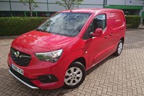 Vauxhall Combo long-term test review - front top view, 2020, red