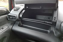 Vauxhall Combo long-term test review - glovebox storage open