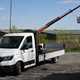 VW Crafter crane conversion - Penny Hydraulics PH110 - front view with boom raised and loaded