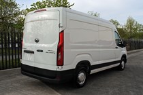 Maxus Deliver 9 large van - white, rear view, 2020