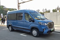 LDV Maxus Deliver 9 - front view, blue, minibus, China, 2020